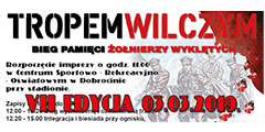 VII EDYCJA BIEGU PAMICI ONIERZY WYKLTYCH TROPEM WILCZYM DOBROCIN - 03.03.2018.