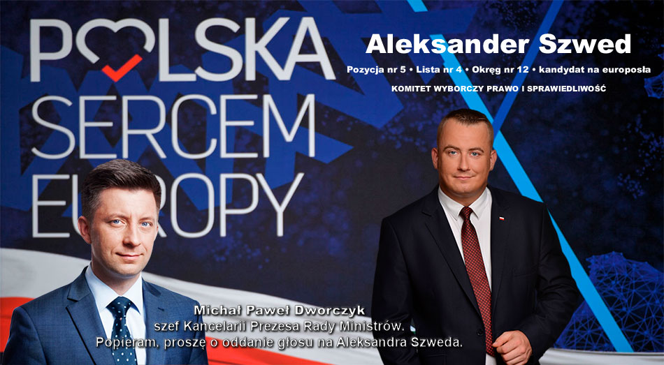 Aleksander Szwed, Pozycja nr 5 • Lista nr 4 • Okrg nr 12 • kandydat na europosa.