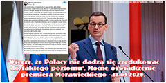 Mocne oświadczenie premiera Morawieckiego - 17.05.2020.