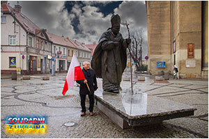 Pokojowa manifestacja poparcia dla Ukrainy na dzieroniowskim rynku - 31.03.2022.