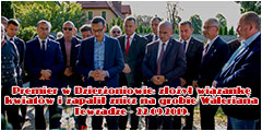 Premier w Dzieroniowie: zoy wizank kwiatw i zapali znicz na grobie Waleriana Tewzadze - 22.09.2019. 