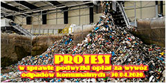 PROTEST w sprawie podwyki opat za wywz odpadw komunalnych - 30.04.2020.