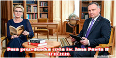 Para prezydencka czyta w. Jana Pawa II - 17.05.2020.